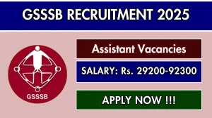 GSSSB Assistant Recruitment 2025 - Apply Online GSSSB Assistant Recruitment 2025 - Apply Online