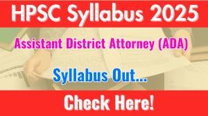 Haryana ADA Syllabus 2025 Out Direct Link to Download Syllabus PDF here