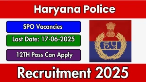 Haryana Police SPO Recruitment 2025 - Apply Offline for 39 Posts