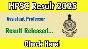 HPSC Assistant Professor Result 2025 Out at hpsc.gov.in, Direct Link to Download Result PDF Here HPSC Assistant Professor Result 2025 Out at hpsc.gov.in, Direct Link to Download Result PDF Here