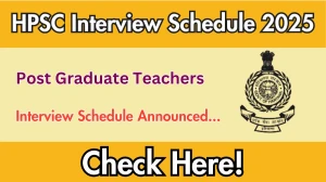 HPSC PGT Interview Schedule 2025 Released Check Date Details at hpsc.gov.in HPSC PGT Interview Schedule 2025 Released Check Date Details at hpsc.gov.in