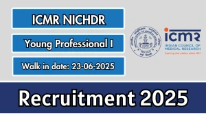 ICMR NICHDR Young Professional I Recruitment 2025 – Walk in