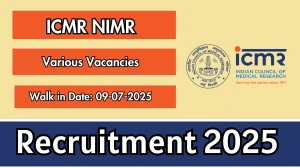 ICMR NIMR Recruitment 2025 – Walk in for 21 Research Assistant, Laboratory Technician and More Posts