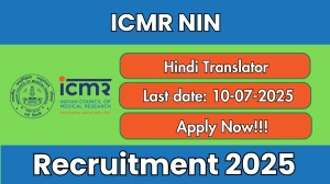 ICMR NIN Hindi Translator Recruitment 2025 - Apply Offline