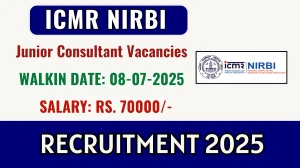 ICMR NIRBI Junior Consultant Recruitment 2025 – Walk in