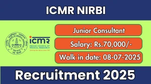 ICMR NIRBI Junior Consultant Recruitment 2025 – Walk in