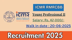 ICMR RMRCBB Young Professional II Recruitment 2025 – Walk in