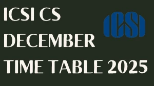 ICSI CS December Time Table 2025 Out icsi.edu Check Time Table Here