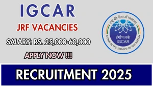 IGCAR Junior Research Fellowship Recruitment 2025 - Apply Online for 75 Posts