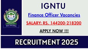 IGNTU Finance Officer Recruitment 2025 - Apply Online