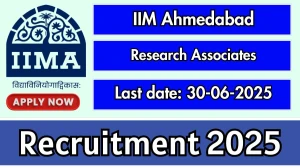 IIM Ahmedabad Research Associates Recruitment 2025 - Apply Online