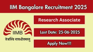 IIM Bangalore Research Associate Recruitment 2025 - Apply Online
