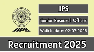 IIPS Senior Research Officer Recruitment 2025 – Walk in