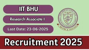 IIT BHU Research Associate I Recruitment 2025 - Apply Offline for 01 Posts