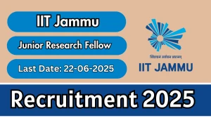 IIT Jammu Junior Research Fellow Recruitment 2025 - Apply Online for 01 Posts