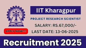 IIT Kharagpur Project Research Scientist II Recruitment 2025 - Apply Online