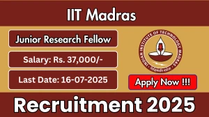 IIT Madras Junior Research Fellow Recruitment 2025 - Apply Online