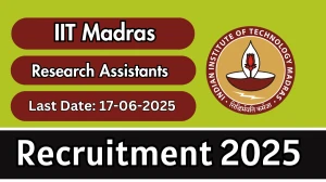 IIT Madras Research Assistants Recruitment 2025 - Apply Online for 02 Posts