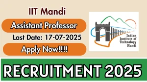 IIT Mandi Assistant Professor Recruitment 2025 - Apply Online