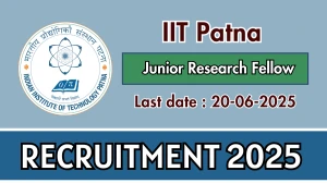 IIT Patna Junior Research Fellow Recruitment 2025 - Apply Offline for 01 Posts