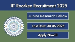 IIT Roorkee Junior Research Fellow Recruitment 2025 - Apply Offline