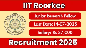 IIT Roorkee Junior Research fellow Recruitment 2025 - Apply Offline for 01 Posts IIT Roorkee Junior Research fellow Recruitment 2025 - Apply Offline for 01 Posts