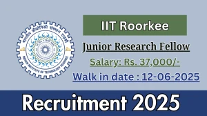 IIT Roorkee Junior Research Fellow Recruitment 2025 – Walk in