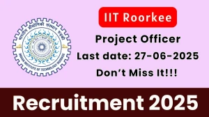 IIT Roorkee Project Officer Recruitment 2025 - Apply Offline