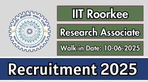 IIT Roorkee Research Associate Recruitment 2025 – Walk in IIT Roorkee Research Associate Recruitment 2025 – Walk in