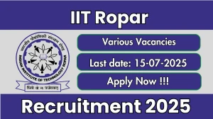 IIT Ropar Recruitment 2025 - Apply Online for 31Deputy Librarian, Medical Officer and More Posts