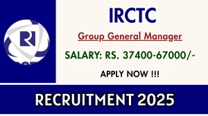 IRCTC Group General Manager Recruitment 2025 - Apply Offline IRCTC Group General Manager Recruitment 2025 - Apply Offline