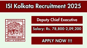 ISI Kolkata Deputy Chief Executive Recruitment 2025 - Apply Offline ISI Kolkata Deputy Chief Executive Recruitment 2025 - Apply Offline