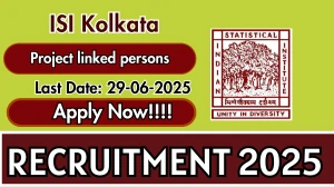 ISI Kolkata Project linked persons Recruitment 2025 - Apply Offline for 03 Posts