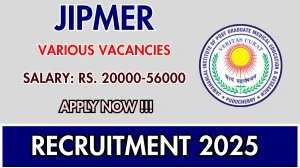 JIPMER Recruitment 2025 - Apply Offline for Project Technical Support, Project Research Scientist Posts JIPMER Recruitment 2025 - Apply Offline for Project Technical Support, Project Research Scientist Posts