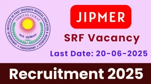 JIPMER Senior Research Fellow Recruitment 2025 - Apply Online for 1 Posts