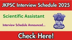 JKPSC Scientific Assistant Interview Schedule 2025 Released Check Date Details at jkpsc.nic.in