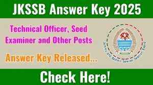 JKSSB Answer Key 2025 Out jkssb.nic.in Download Technical Officer, Seed Examiner and Other Posts Answer Key Here