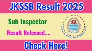 JKSSB Sub Inspector Result 2025 Out at jkssb.nic.in, Direct Link to Download Result PDF Here JKSSB Sub Inspector Result 2025 Out at jkssb.nic.in, Direct Link to Download Result PDF Here
