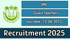 JMI Guest Teachers Recruitment 2025 - Apply Offline for 29 Posts