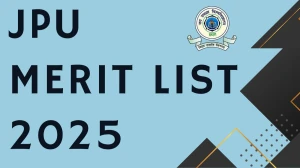 JPU Merit List 2025 Out For UG Admission at jpv.ac.in How to check Merit List Here