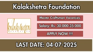 Kalakshetra Foundation Master Craftsman Recruitment 2025 – Walk in Kalakshetra Foundation Master Craftsman Recruitment 2025 – Walk in