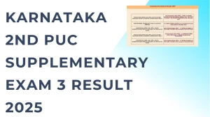 Karnataka 2nd PUC supplementary Exam 3 Result 2025 Out Soon at karresults.nic.in Direct Link to Download Result