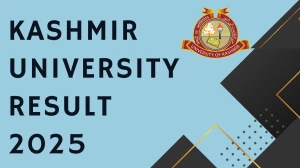 Kashmir University Result 2025 Released at egov.uok.edu.in Direct Link to Download 7th Semester Result