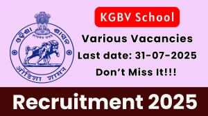 KGBV Recruitment 2025 - Apply Offline for 09 School Warden, Accountant and Other Posts