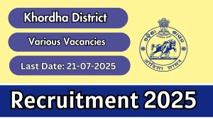 Khordha District Recruitment 2025 - Apply Offline for 06 TGT, Hindi Teacher and More Posts Khordha District Recruitment 2025 - Apply Offline for 06 TGT, Hindi Teacher and More Posts