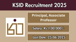 KSID Recruitment 2025 - Apply Online for 03 Principal, Associate Professor Posts