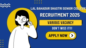 Lal Bahadur Shastri Senior College Recruitment 2025 - Apply Offline for 38 Principal, Assistant Professor Posts