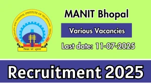 MANIT Bhopal Recruitment 2025 - Apply Online for 06 Registrar, Technical Officer and More Posts