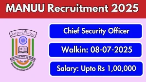 MANUU Chief Security Officer Recruitment 2025 – Walk in