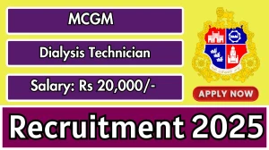 MCGM Dialysis Technician Recruitment 2025 - Apply Offline for 12 Posts MCGM Dialysis Technician Recruitment 2025 - Apply Offline for 12 Posts